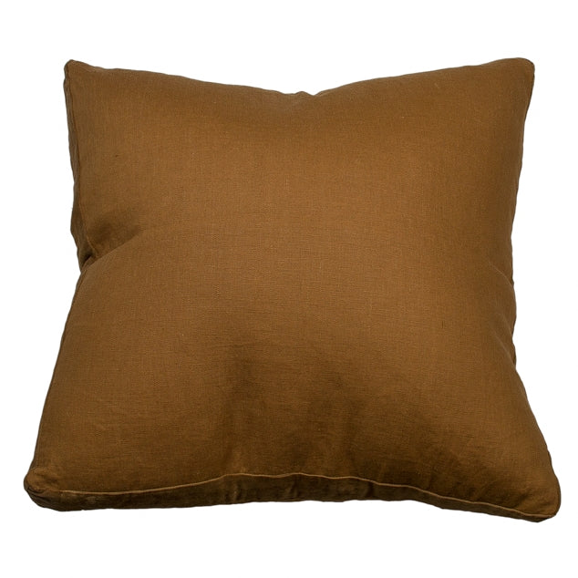 Essential Cuban Tan Velvet Gusset Cushion