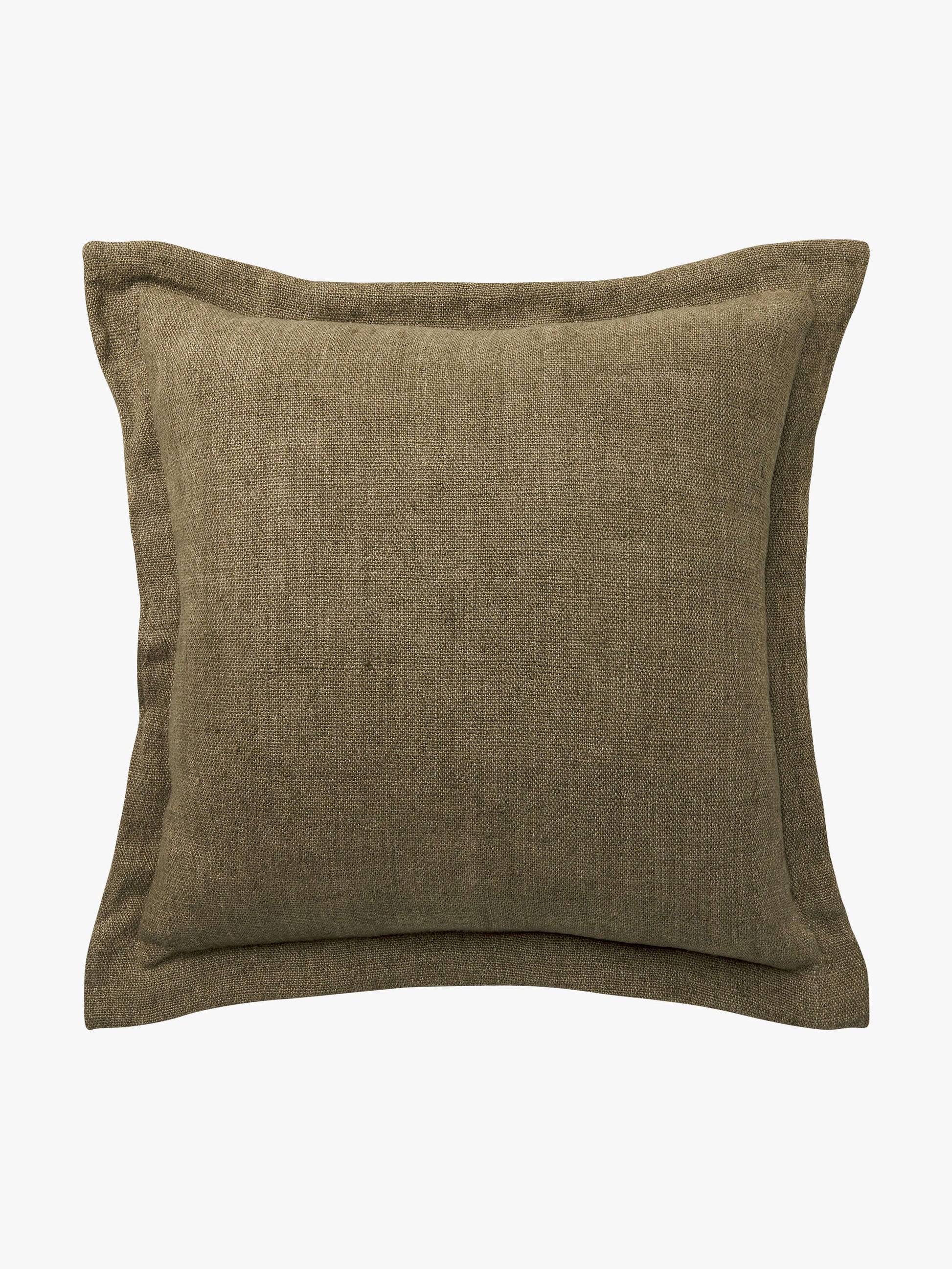Burton Khaki Tailored Heavy Linen Cushion