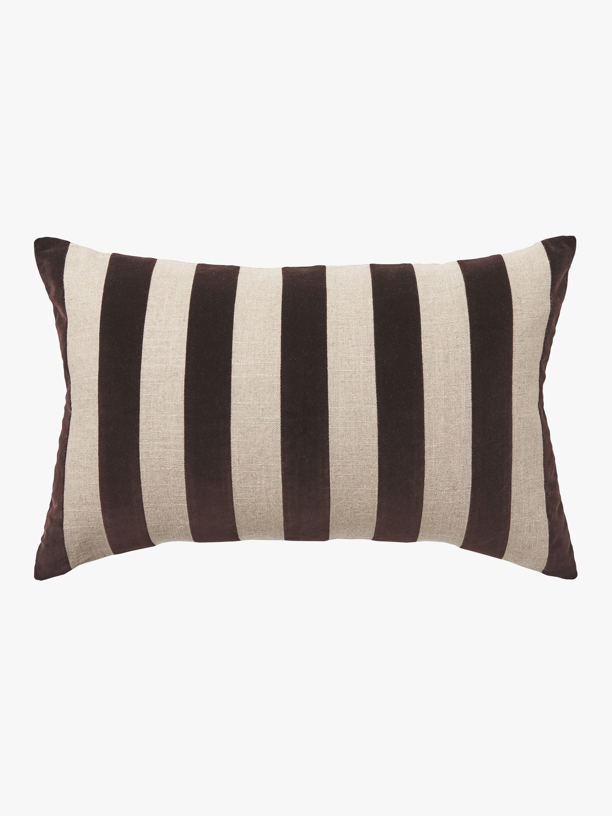 Etro Chocolate Stripe Velvet Cushion