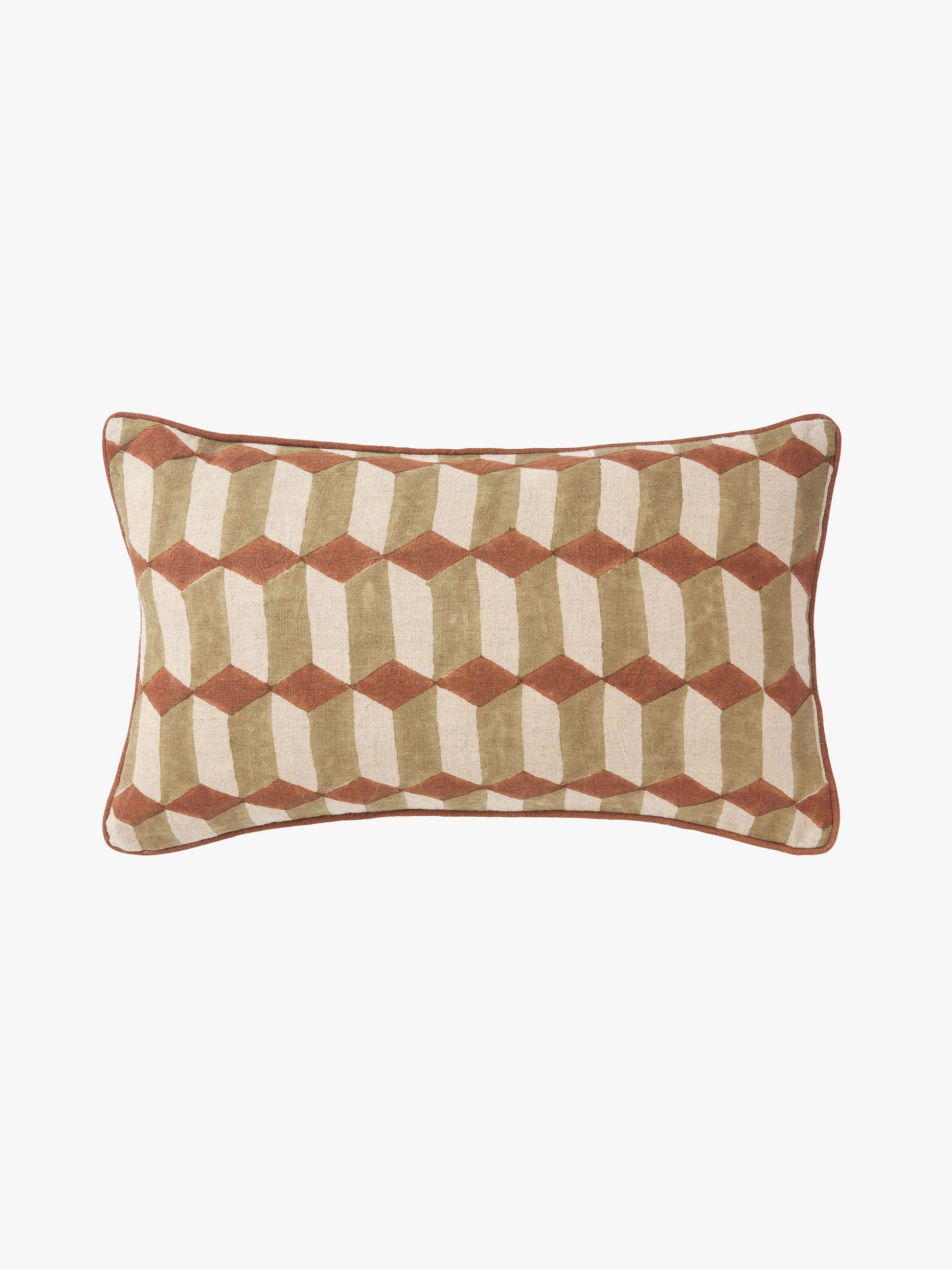 Genoa Baked Clay Reversible Linen Cushion
