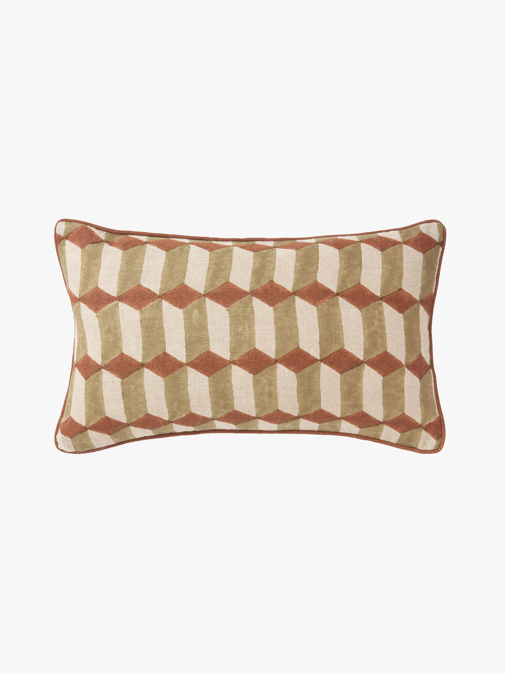 Genoa Baked Clay Reversible Linen Cushion