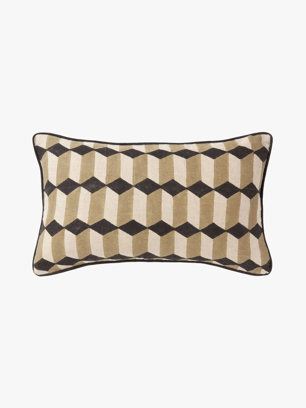 Genoa Black Reversible Linen Cushion