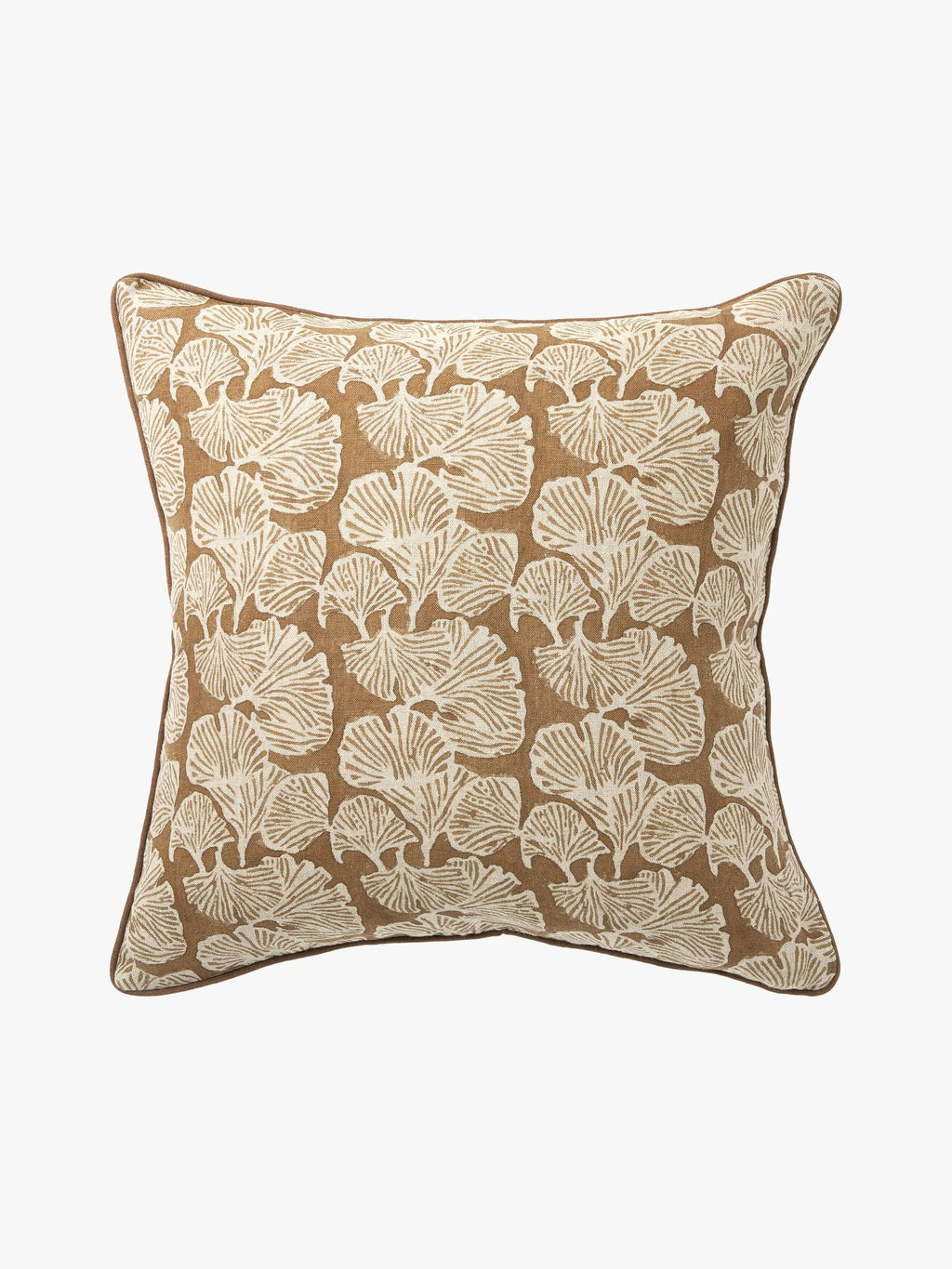 Ginkgo Bronze Linen Cushion