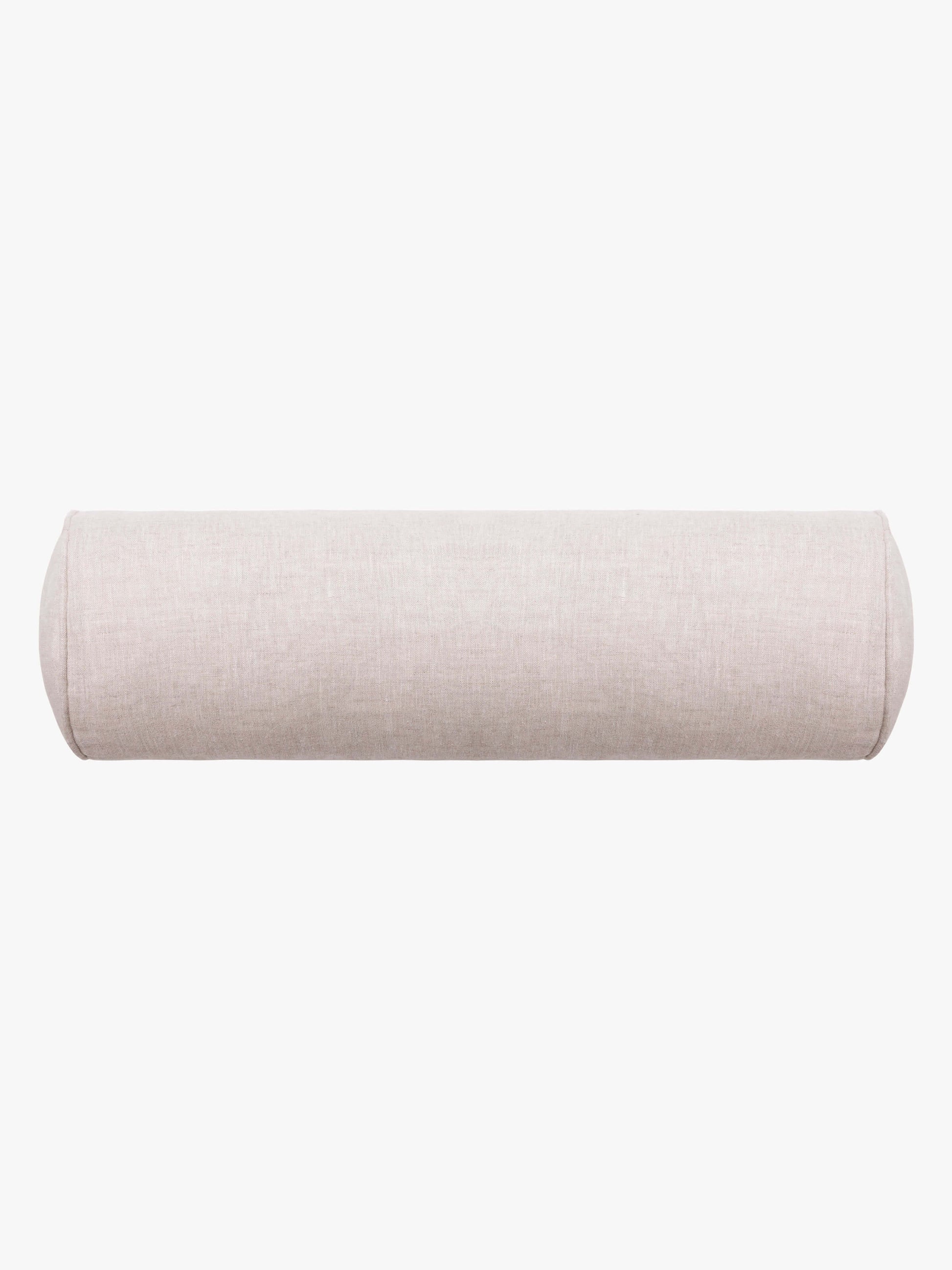 Mae Natural Pure Linen Bolster Cushion