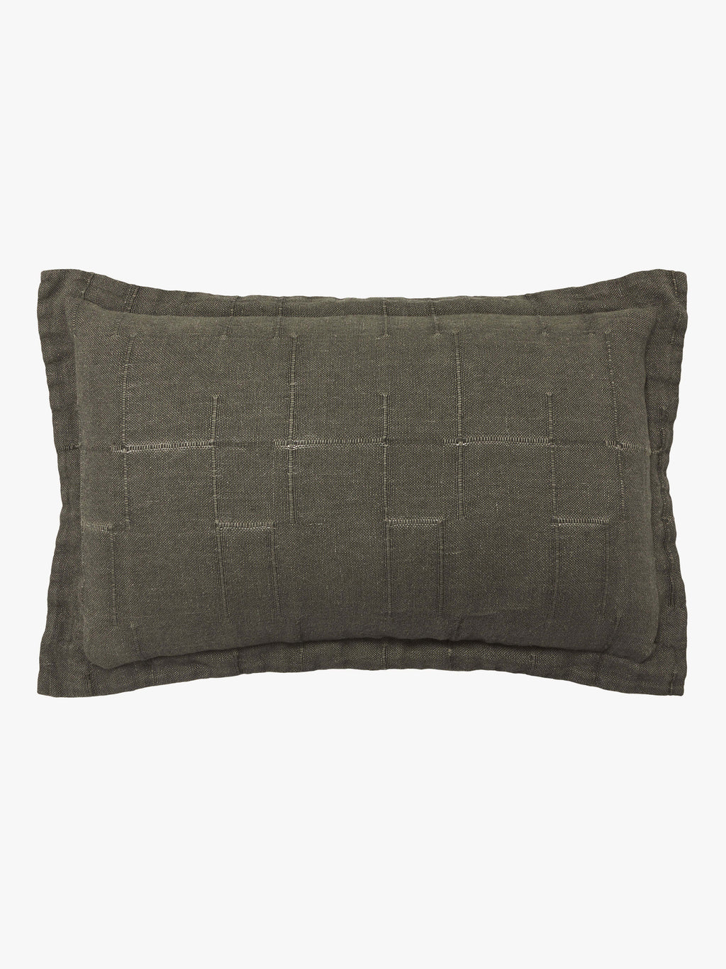 Palermo Olive French Linen Rectangle Cushion