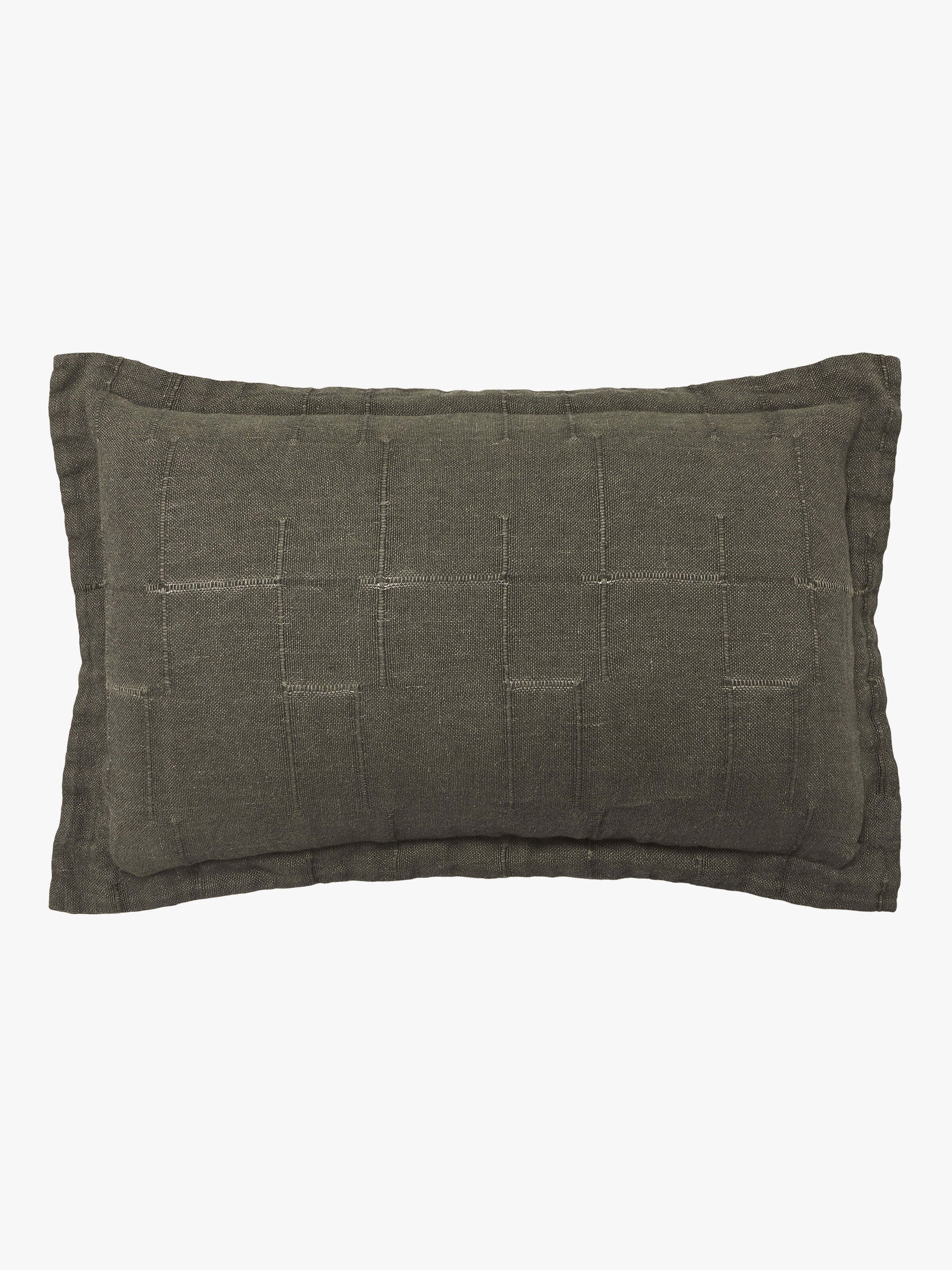 Palermo Olive French Linen Rectangle Cushion