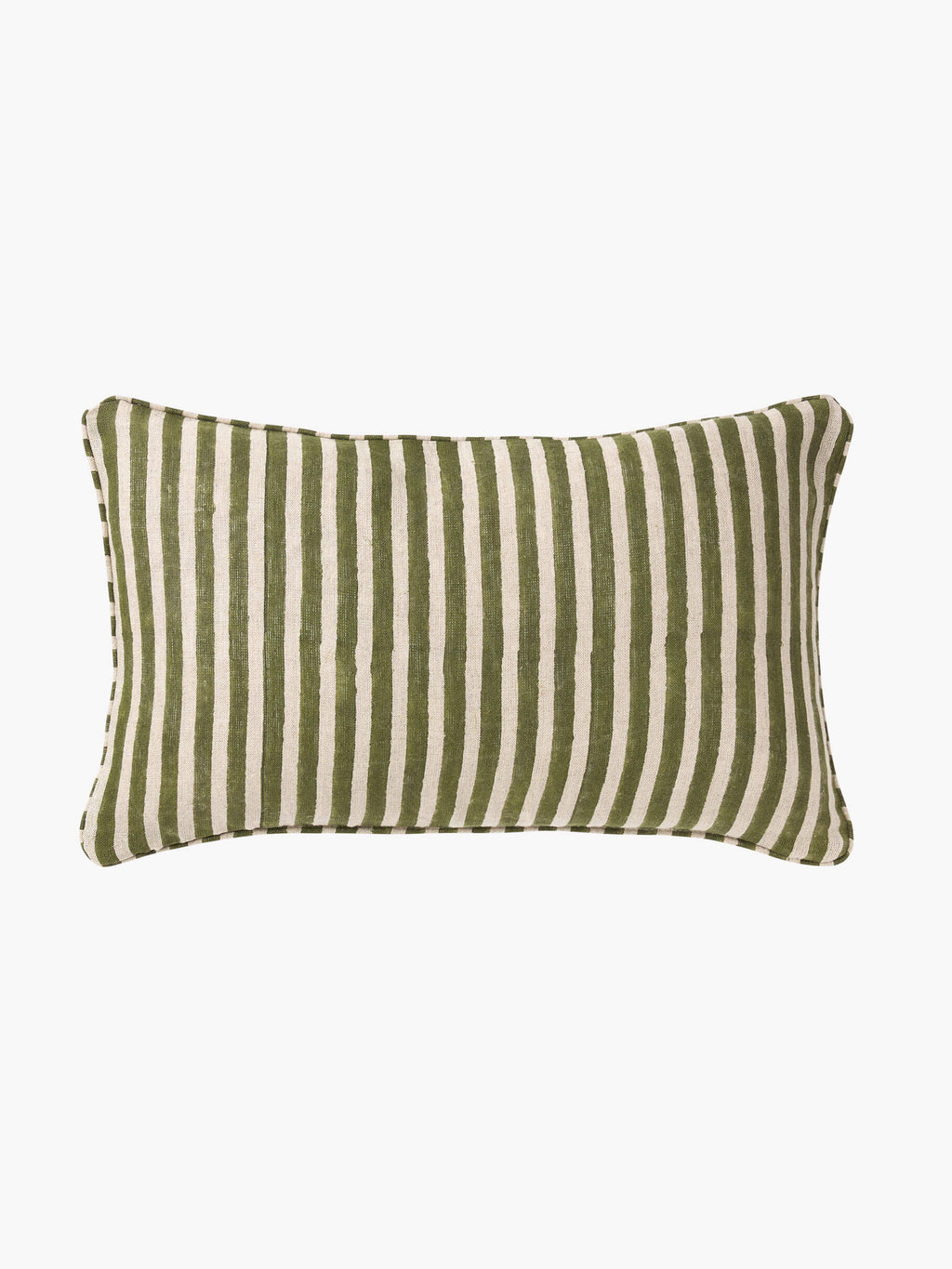 Quinn Olive Reversible Linen Cushion