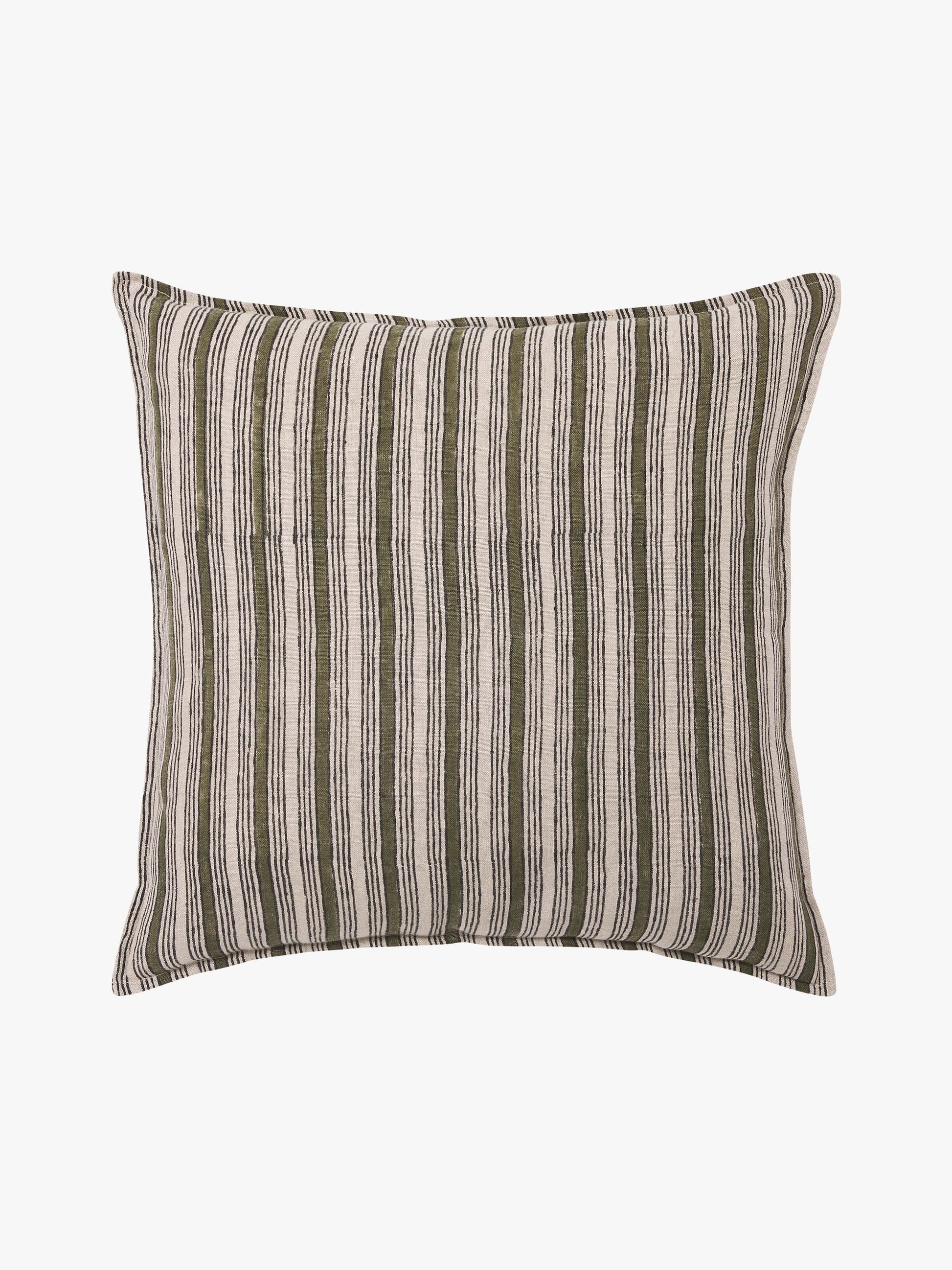 Rome Olive Pure Linen Cushion