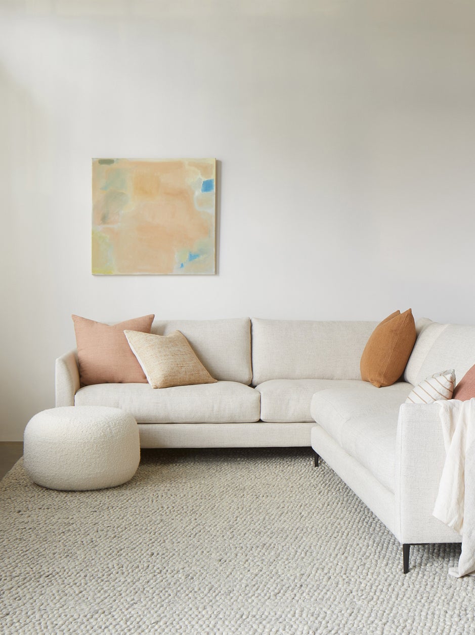 Heavy Linen Jute Cushion in Quinoa