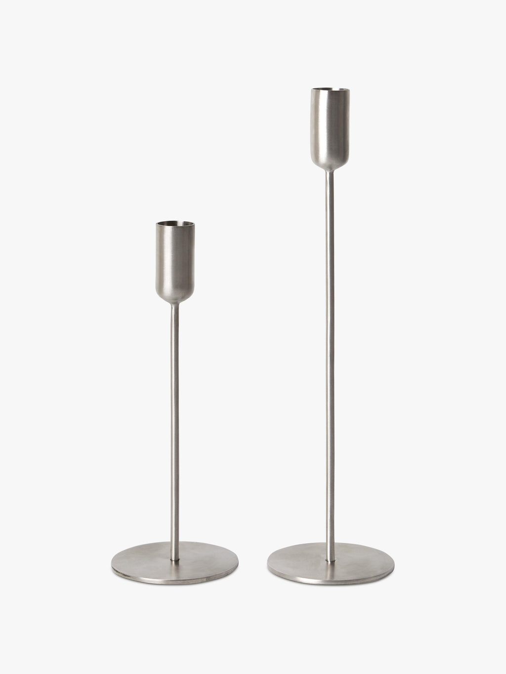Kira Stainless Steel Candle Holder Set