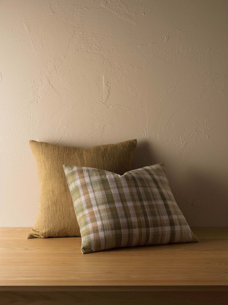 Linen Cotton Cushion in Miso