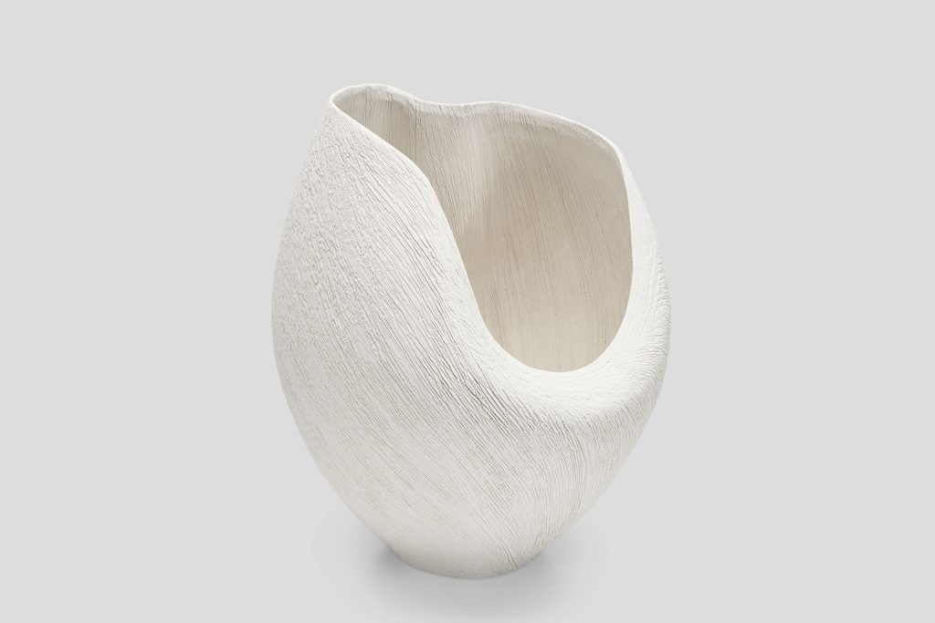 Nebula Deep Vase Ivory