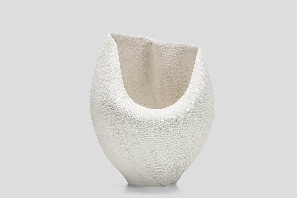 Nebula Deep Vase Ivory