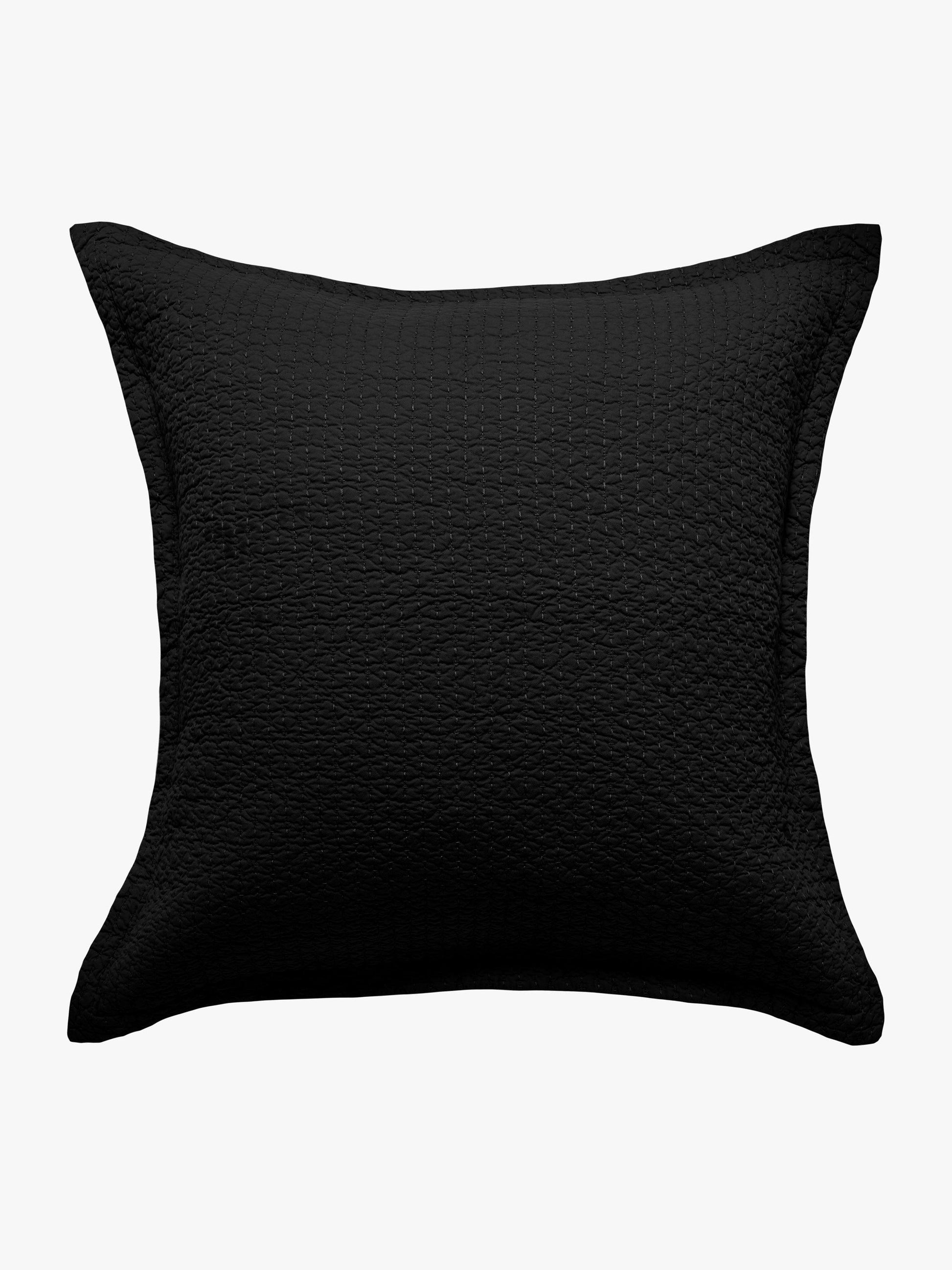 Aspen Black Pure Cotton Quilted Pillowcases