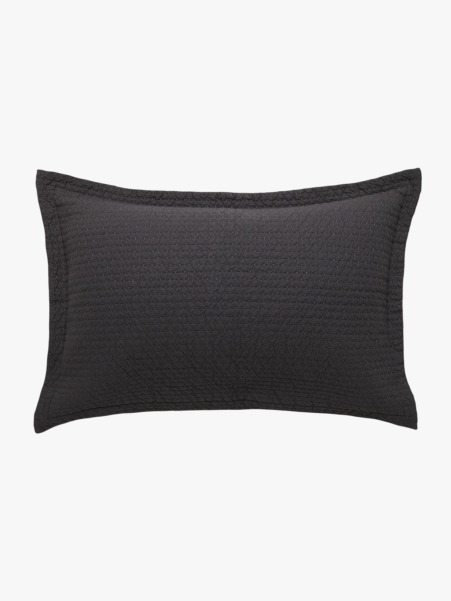 Aspen Charcoal Pure Cotton Quilted Pillowcases