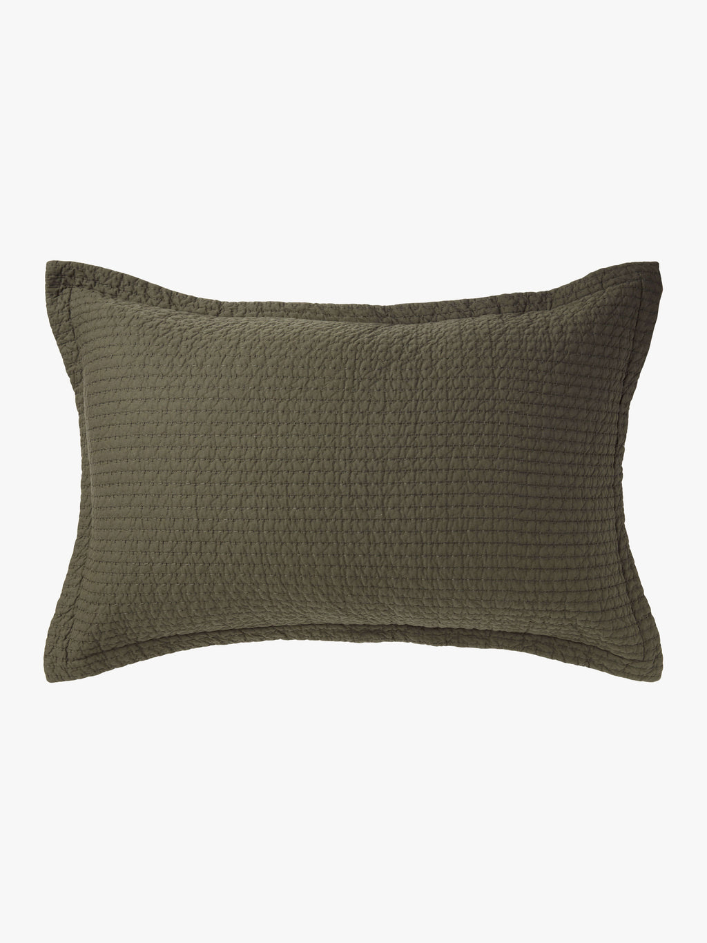 Aspen Olive Pure Cotton Quilted Pillowcases