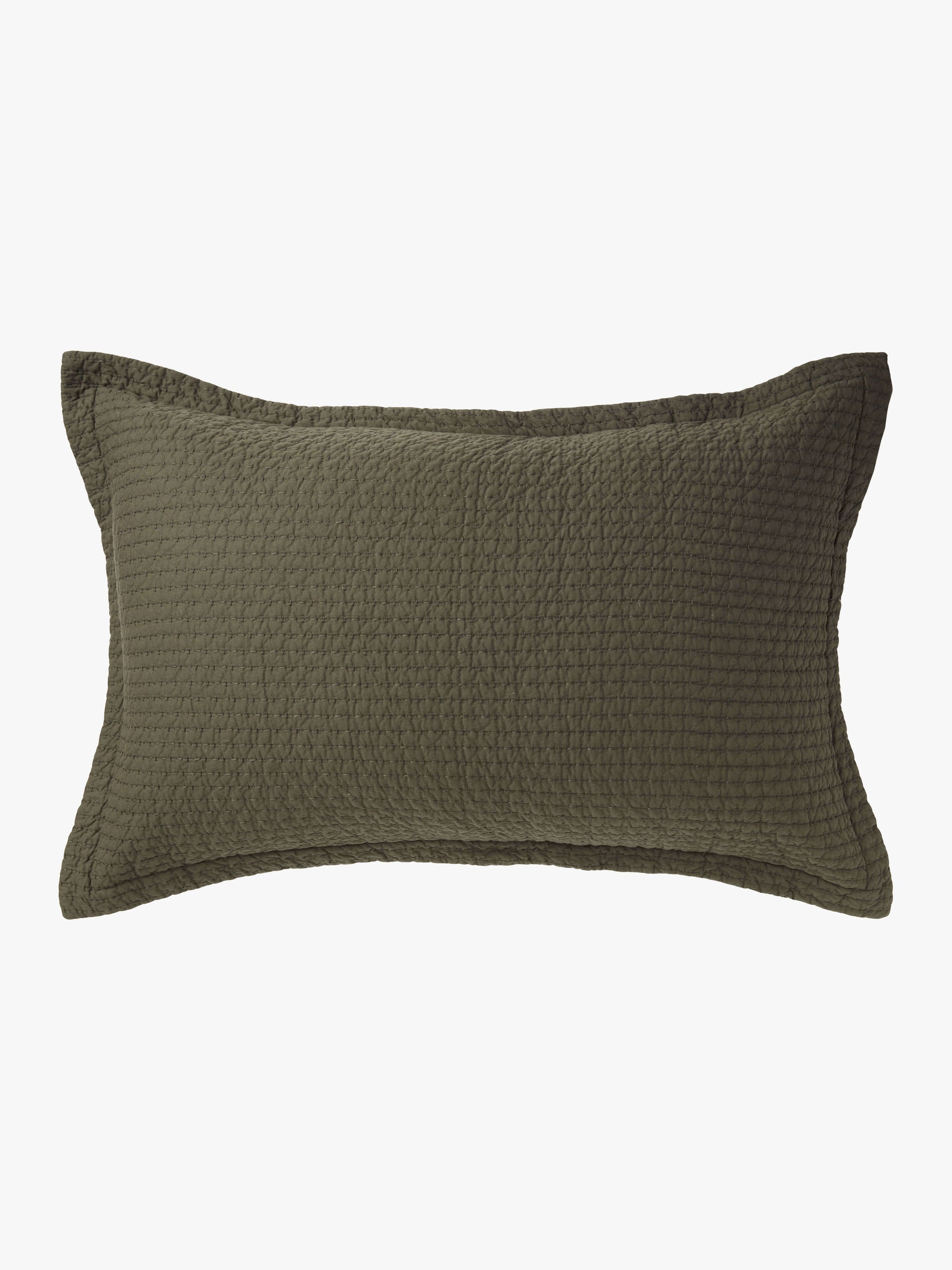 Aspen Olive Pure Cotton Quilted Pillowcases