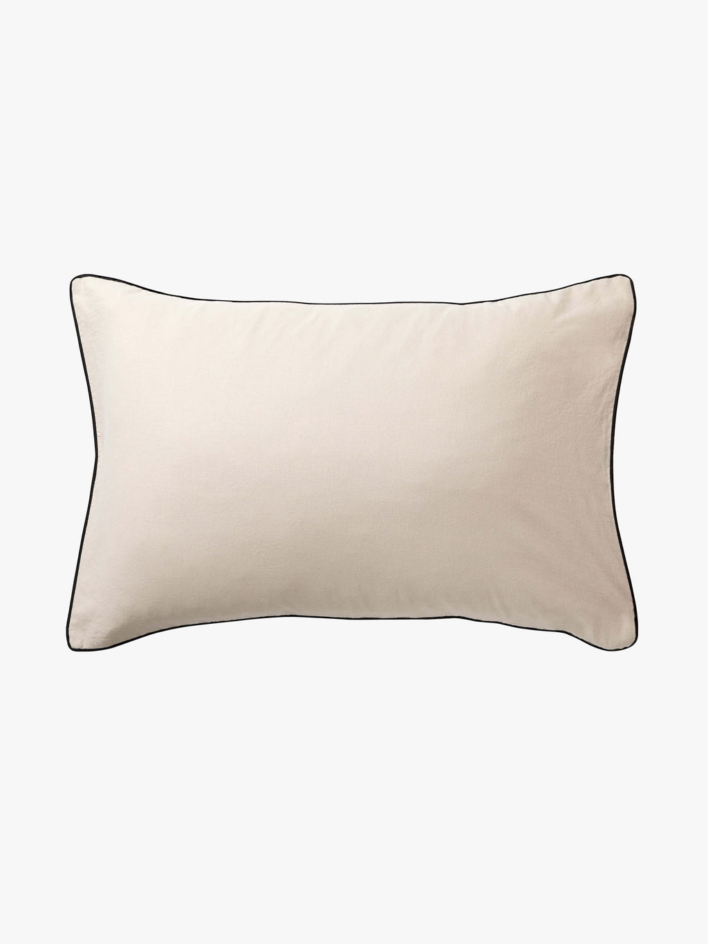 Avenue Oatmeal Piped Linen & Cotton Pillowcases