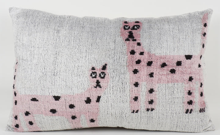 Silk Velvet Pink Pantheress Cushion