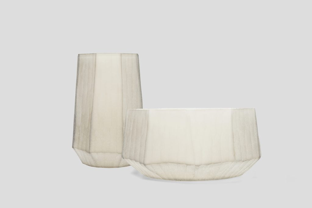 Facette Vase Sand Etch