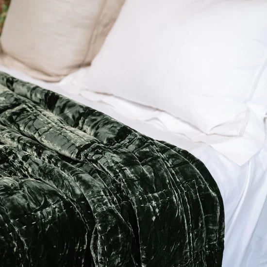 Bliss Seaweed Silk Velvet Quilt