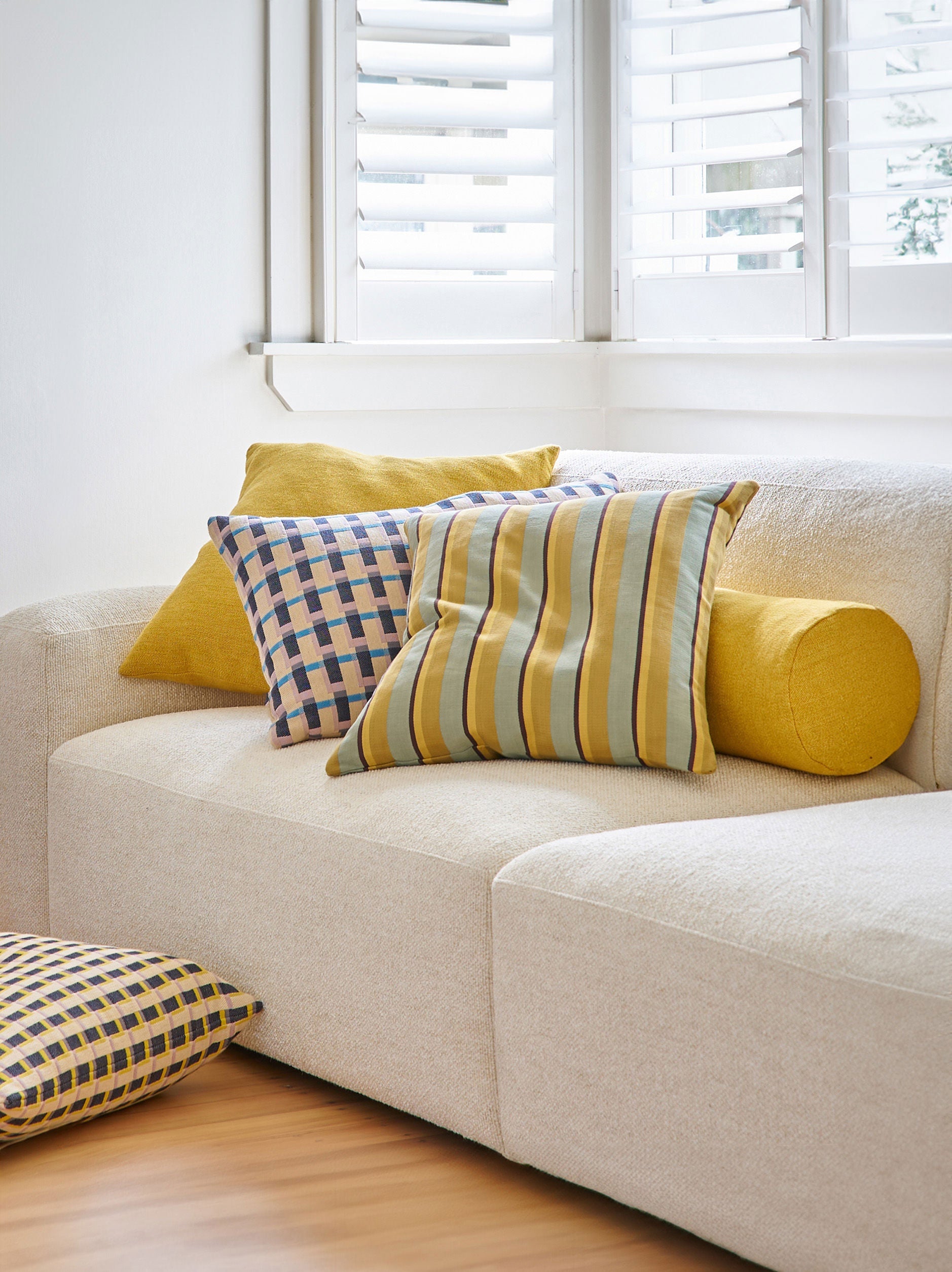Basque Woven Cushion in Cider/Multi