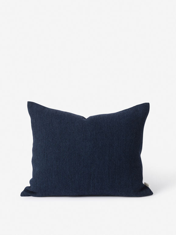 Heavy Linen Jute Cushion in Midnight