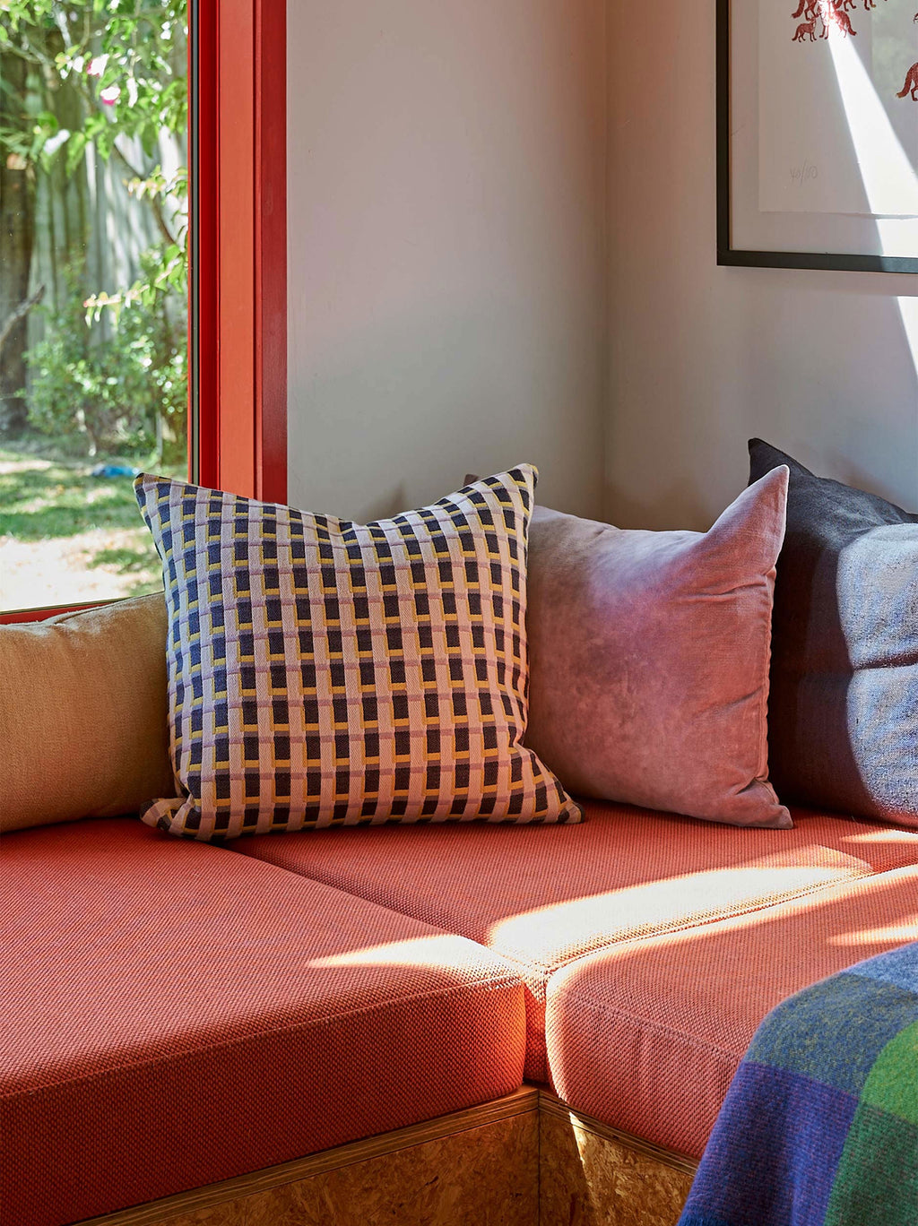 Velvet Cushion in Pansy