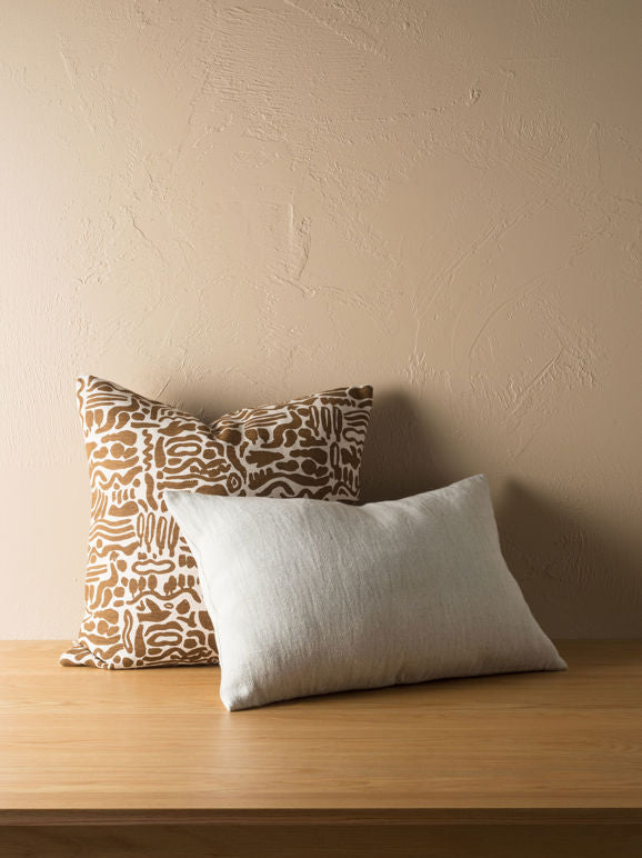Heavy Linen Jute Cushion in Natural