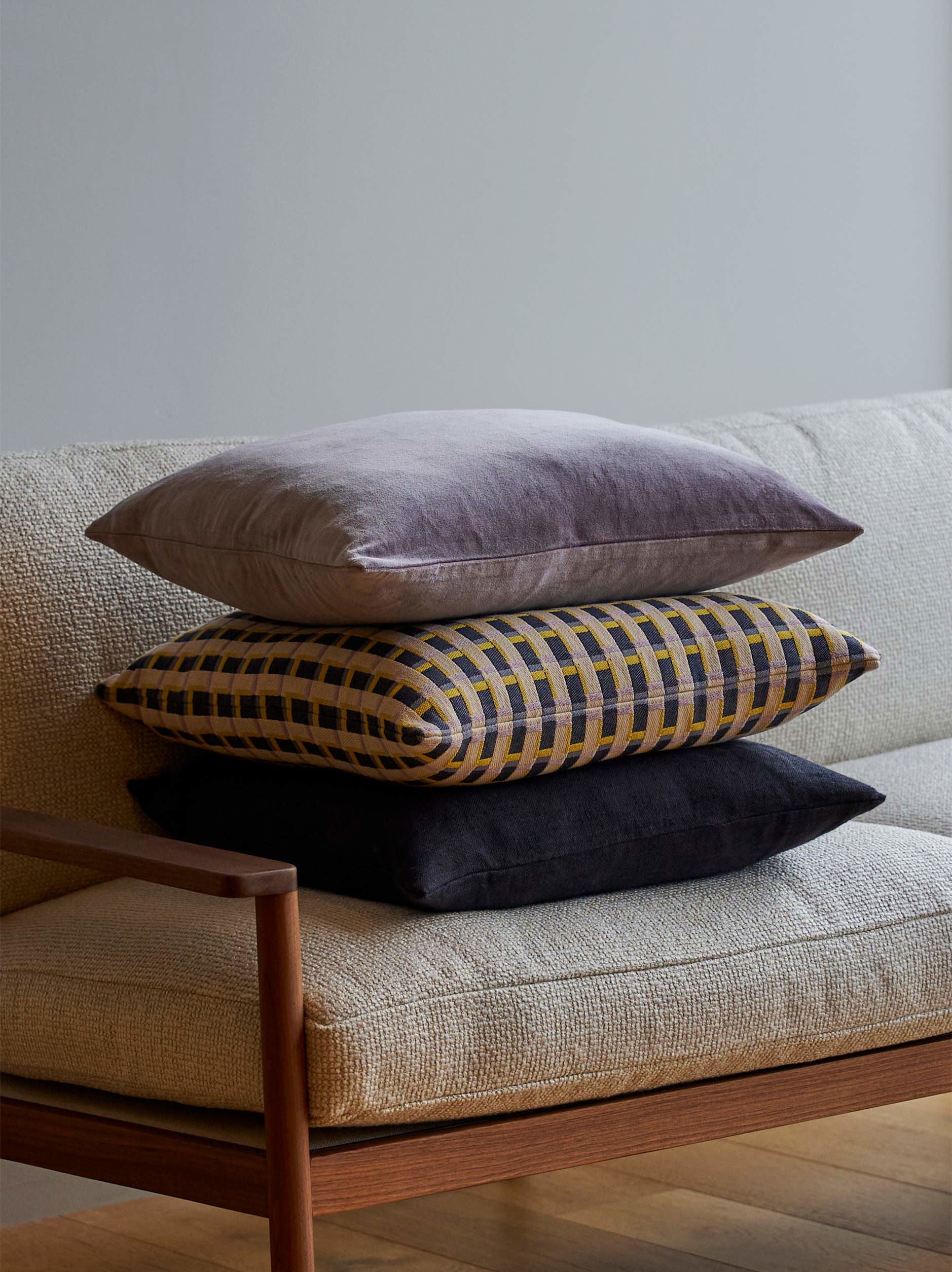 Velvet Cushion in Pansy