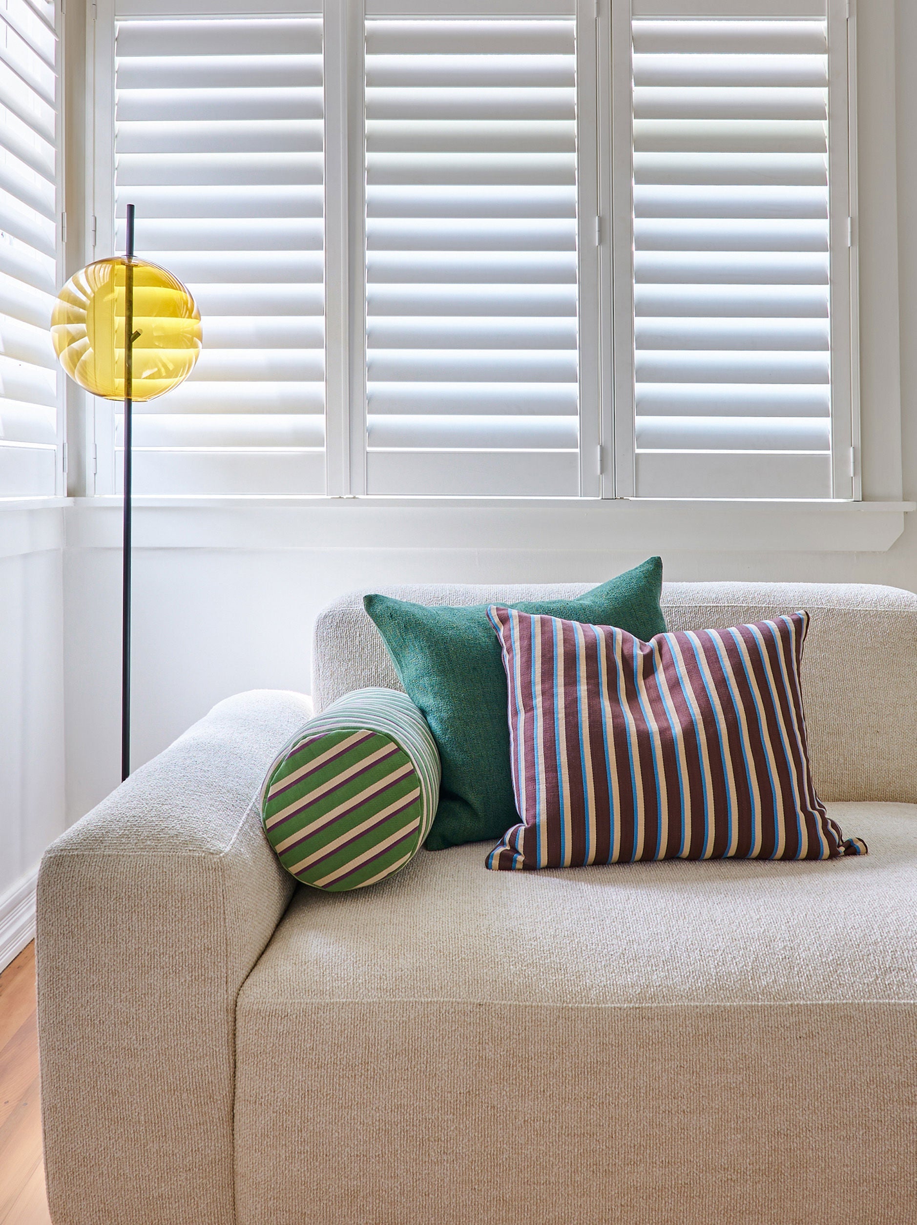 Gene Woven Cushion Cover in Mulberry