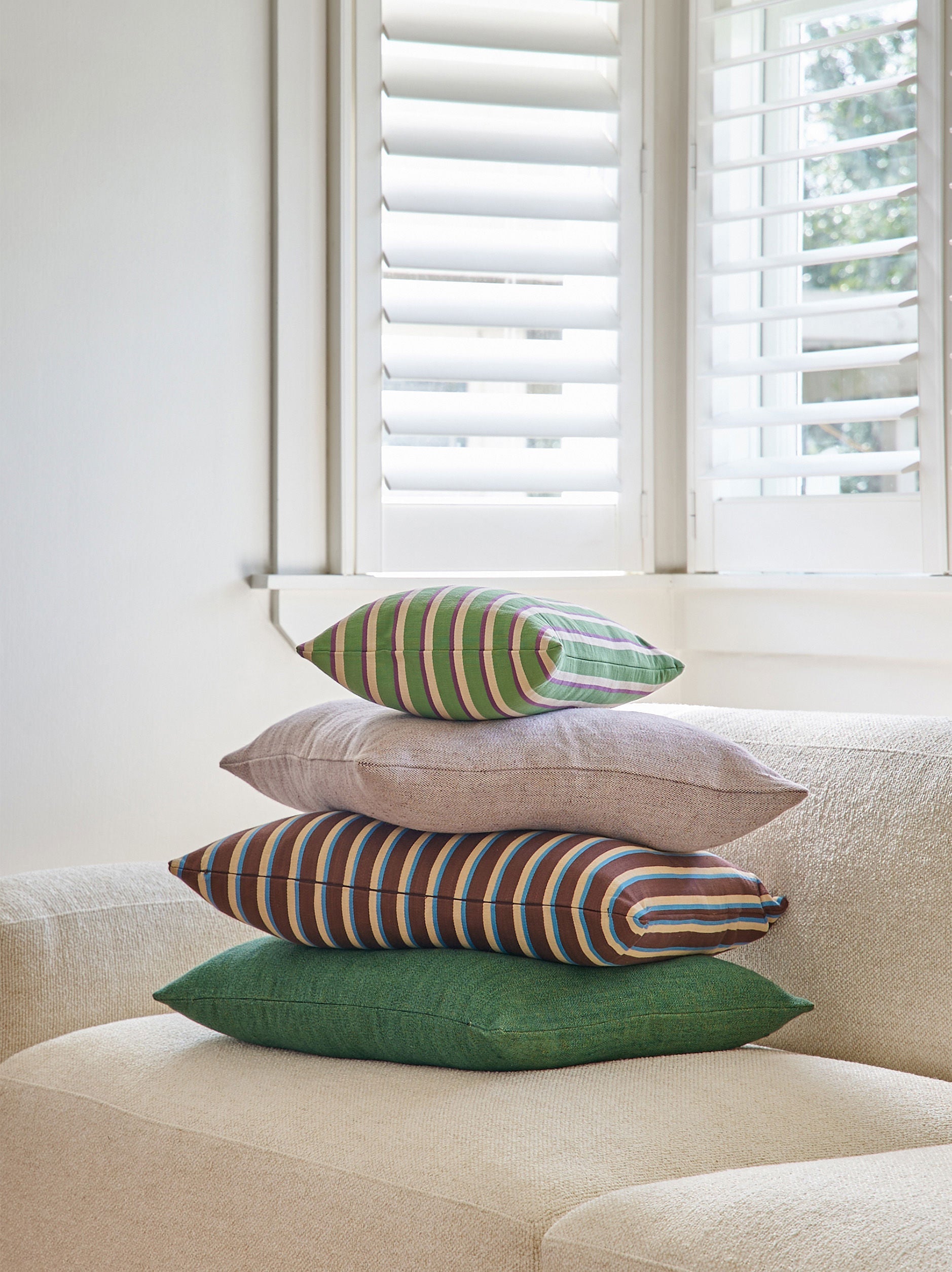 Gene Woven Cushion Cover in Mulberry