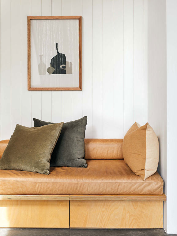 Cotton Velvet Cushion in Sage