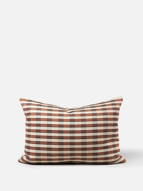 Folio Cushion in Russet/Mulberry