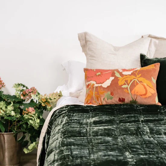 Bliss Seaweed Silk Velvet Quilt