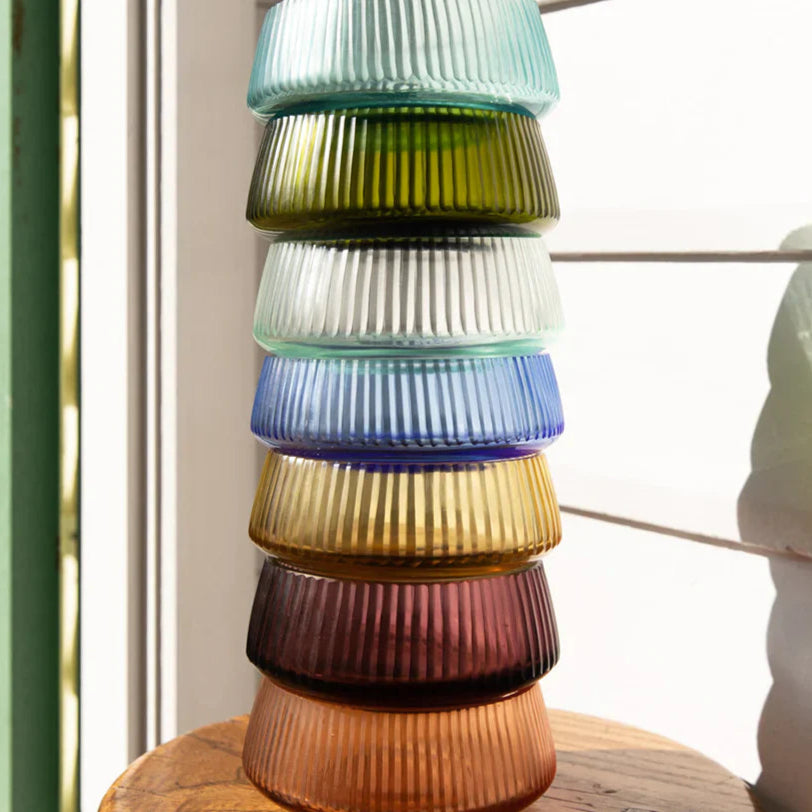 Iguassu Cut Glass Mini Bowl in Marine