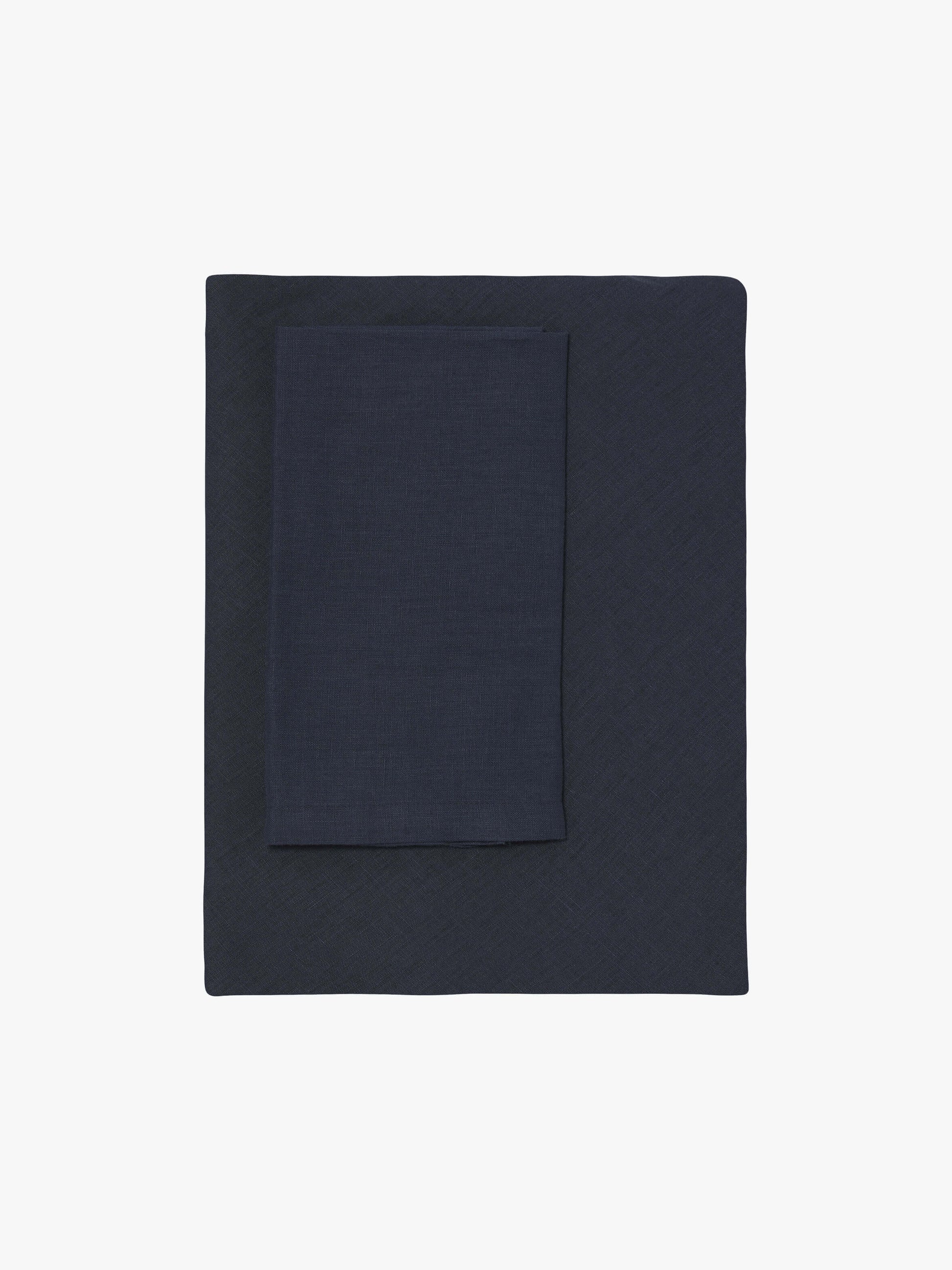 Moss Navy French Linen Table Cloth