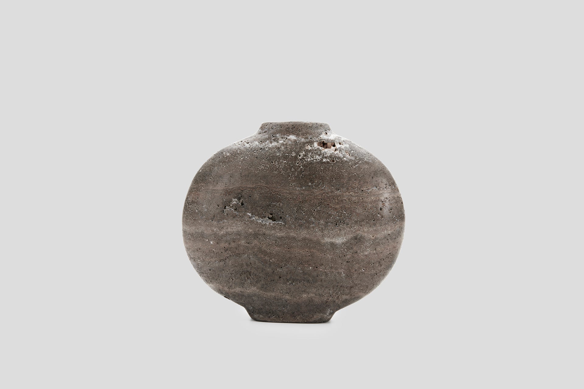 Celeste Vase Titanium Travertine
