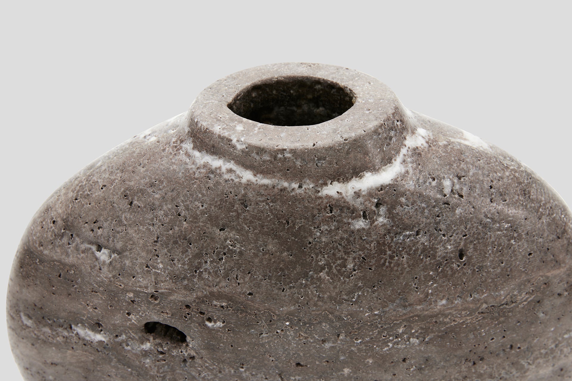 Celeste Vase Titanium Travertine