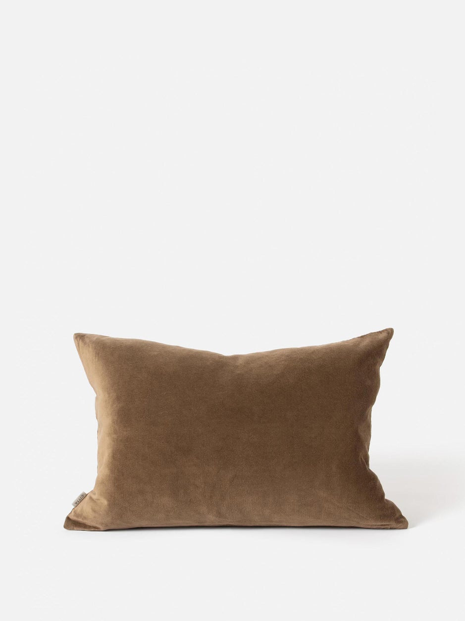 Velvet Cushion in Caper